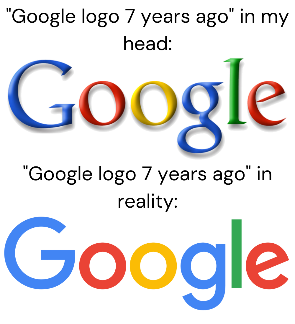 monday morning randomness - google rebranding - "Google logo 7 years ago" in my head Google "Google logo 7 years ago" in reality Google