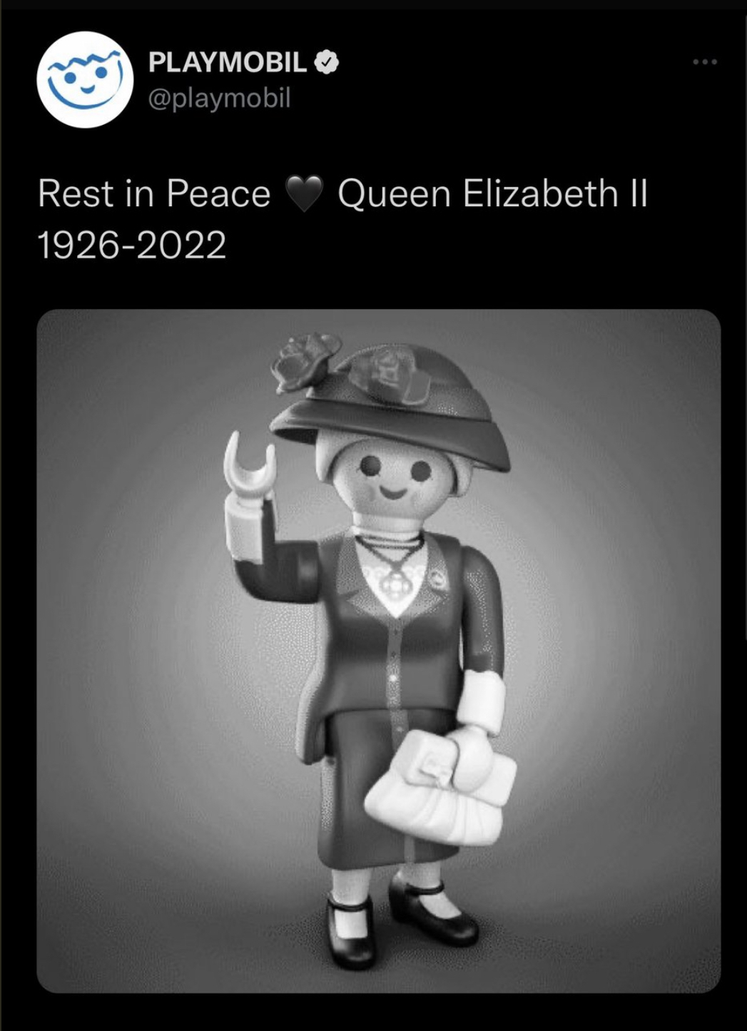Queen Elizabeth II Death Reactions - playmobil hi gif - Playmobil Rest in Peace 19262022 Queen Elizabeth Ii