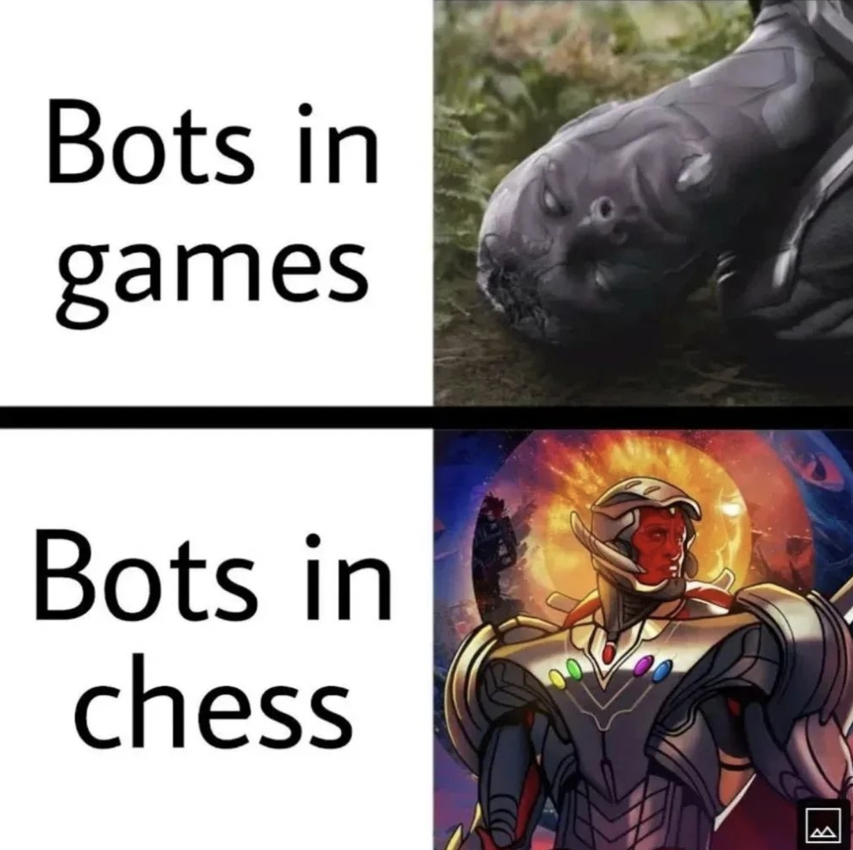 Gaming memes - infinity ultron - Bots in games Bots in chess