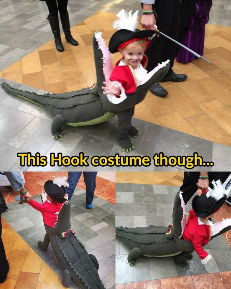 daily dose of randoms - captain hook baby tick tock croc - U This Hook costume though... Old He
