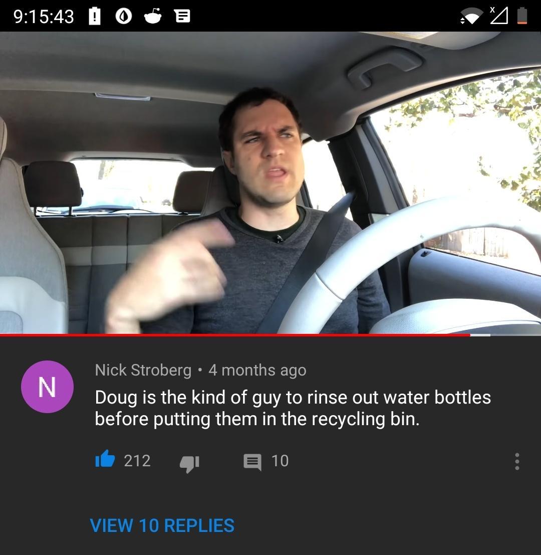 savage insults - vehicle door - 43 N Nick Stroberg 4 months ago Doug is the kind of guy to rinse out water bottles before putting them in the recycling bin. 212 View 10 Replies E 10