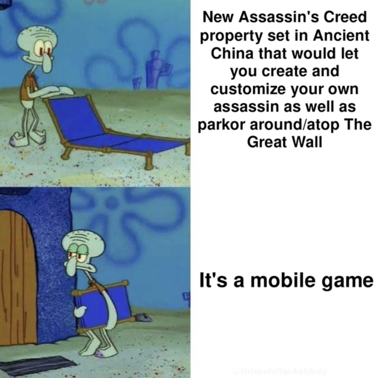 Gaming memes - online school got me like - J New Assassin's Creed property set in Ancient China that would let you create and customize your own assassin as well as parkor aroundatop The Great Wall It's a mobile game