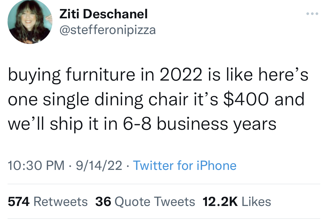 filthy and funny tweet - furniture