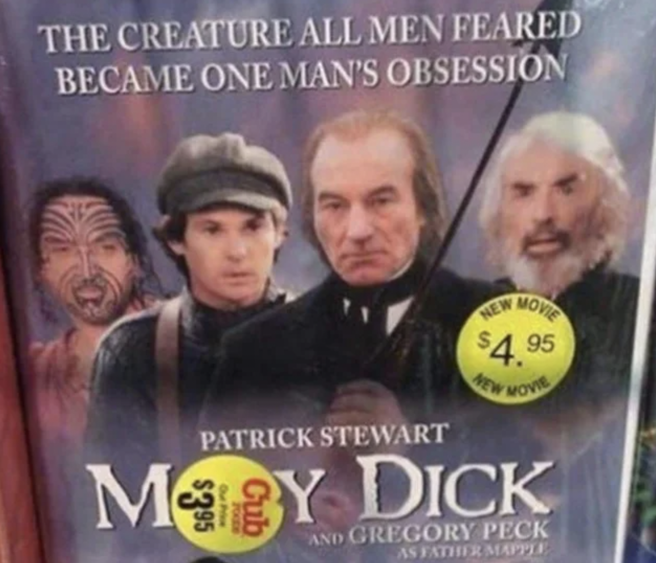 Hold Up Pictures - moby dick my dick - The Creature All Men Feared Became One Man'S Obsession New Movie $4.95 New Movie Patrick Stewart MagY Dick And Gregory Peck As Father Mapple