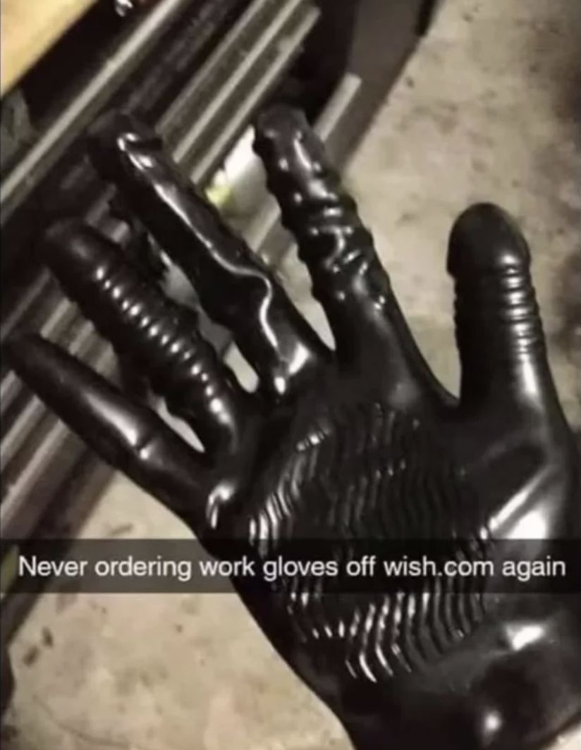 Hold Up Pictures - wish work gloves - Never ordering work gloves off