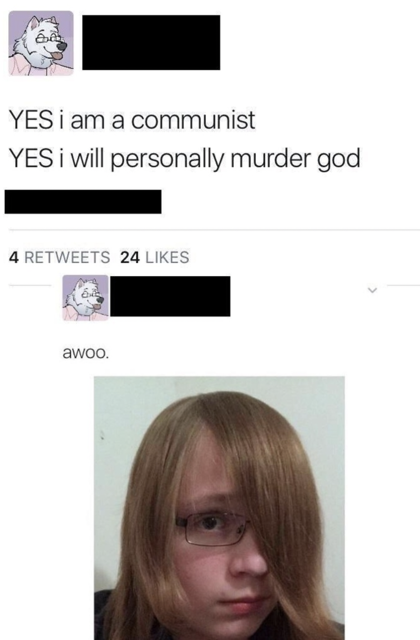 Internet tough guys - head - Yes i am a communist Yes I will personally murder god