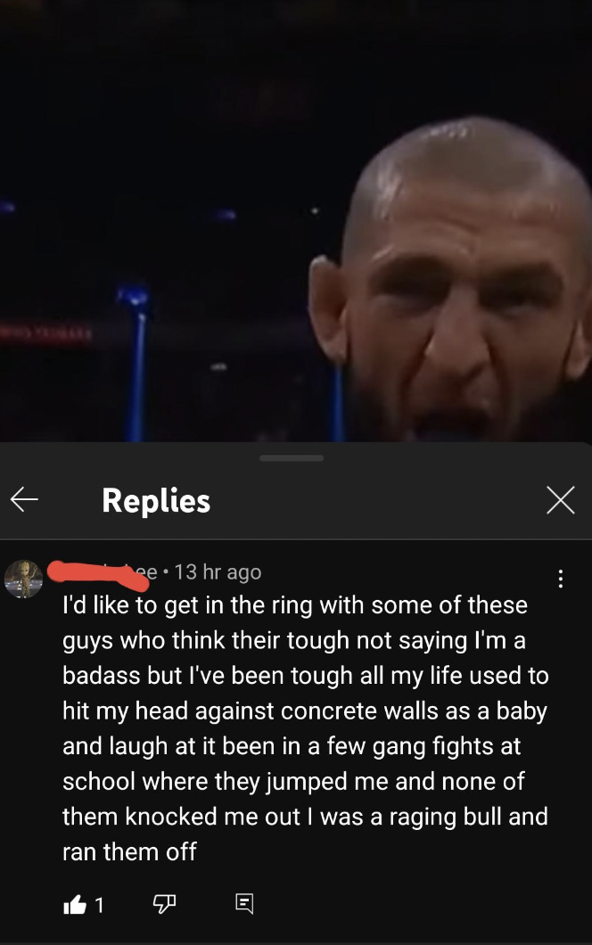 Internet tough guys - I'd to get in the ring with some of these guys who think their tough not saying I'm a badass but I've been tough all my life used to hit my head against concrete walls as a baby and laugh at it been in a few gang fights at school whe
