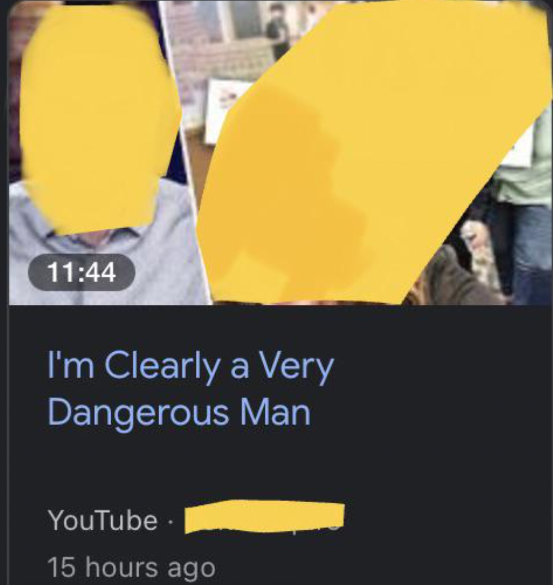 Internet tough guys - orange - I'm Clearly a Very Dangerous Man YouTube]