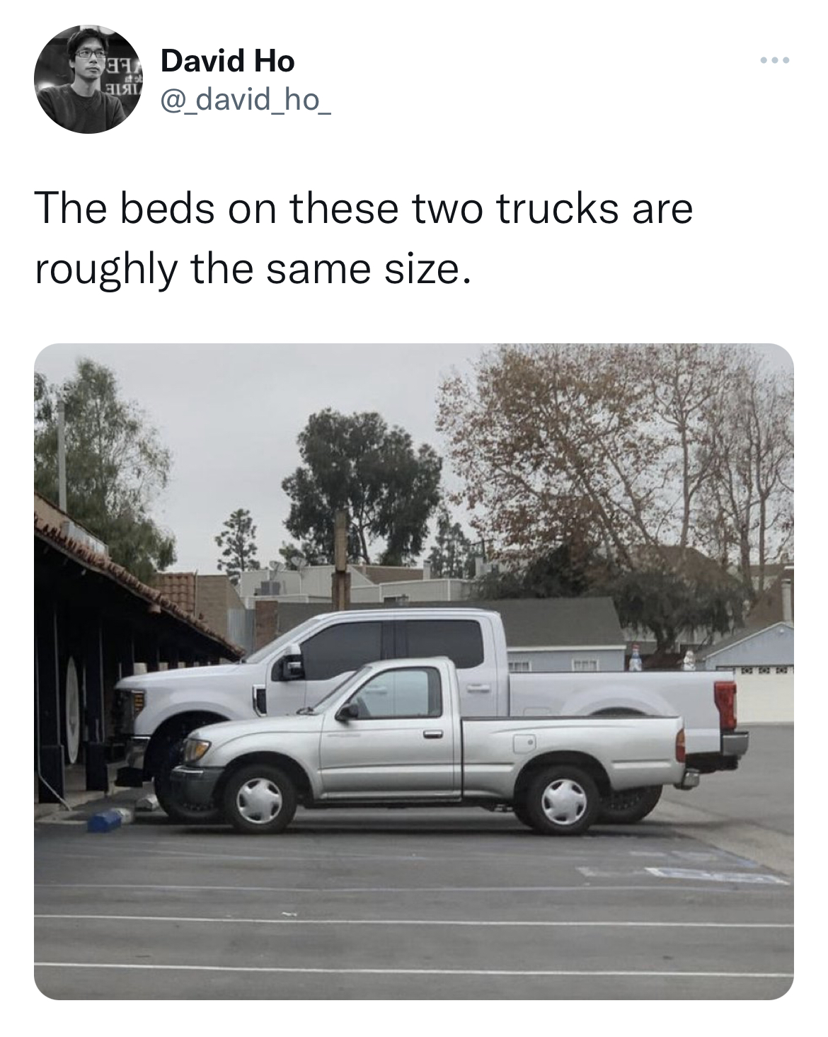 pickup trucks getting bigger - Say David Ho Bir The beds on these two trucks are roughly the same size.