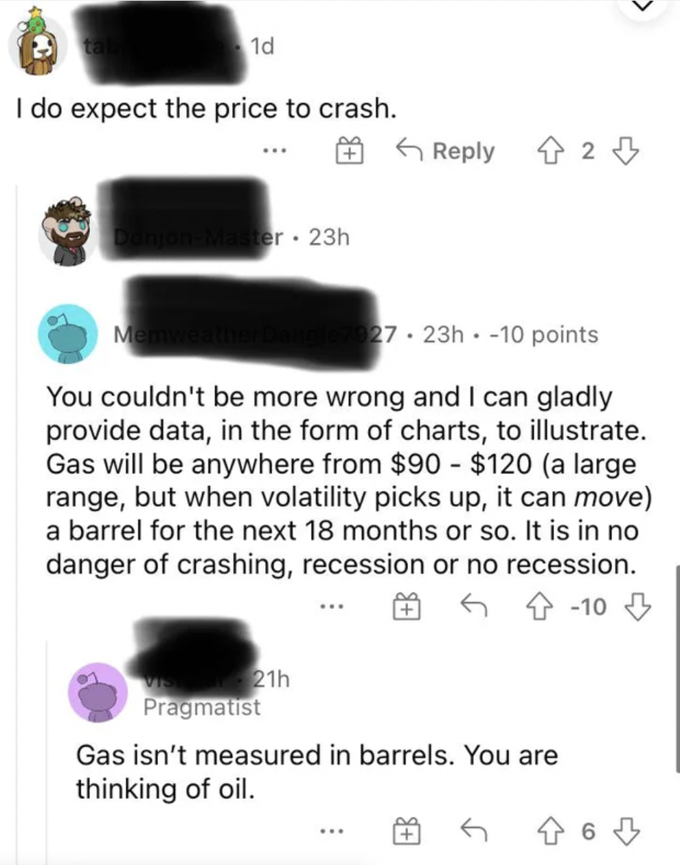 This person must be so upset every time gas prices rise just because oil prices do. 