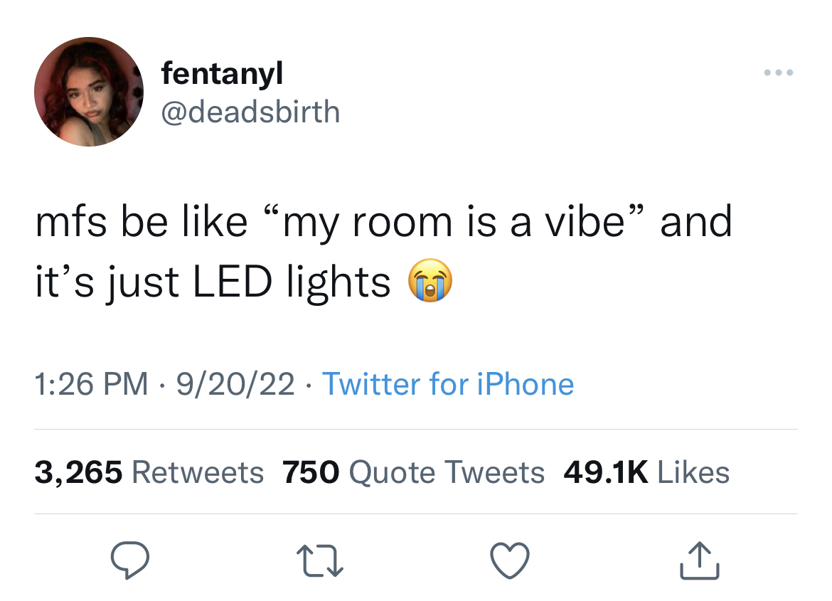 funny quick wit tweets - if you judge friendship by calls and texts - fentanyl mfs be "my room is a vibe" and it's just Led lights 92022 Twitter for iPhone 3,265 750 Quote Tweets