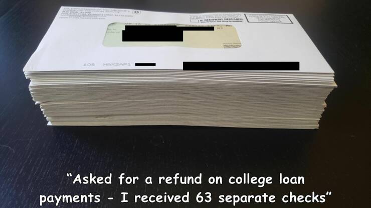 daily dose of randoms -  plywood - 106 Garner "Asked for a refund on college loan payments I received 63 separate checks"