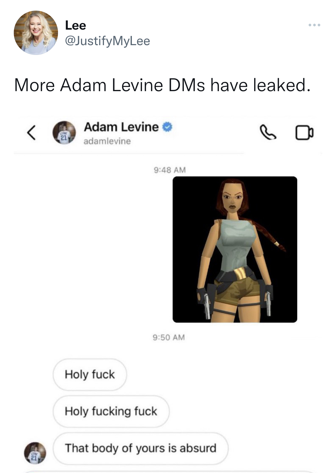 Adam Levine Sexting memes - shoulder -
