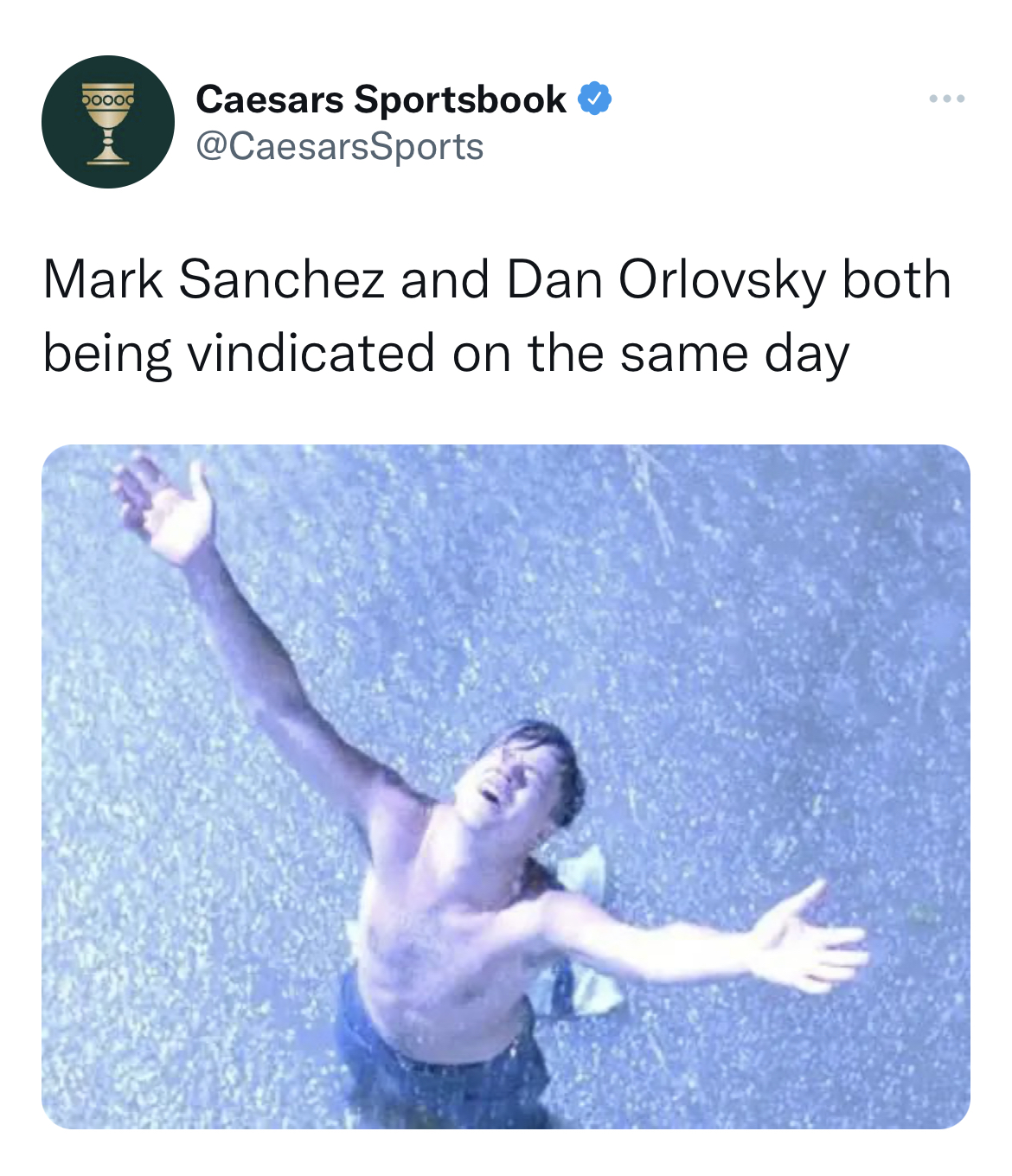 nfl football tweets week 3 - shawshank redemption - Caesars Sportsbook www Mark Sanchez and Dan Orlovsky both being vindicated on the same day