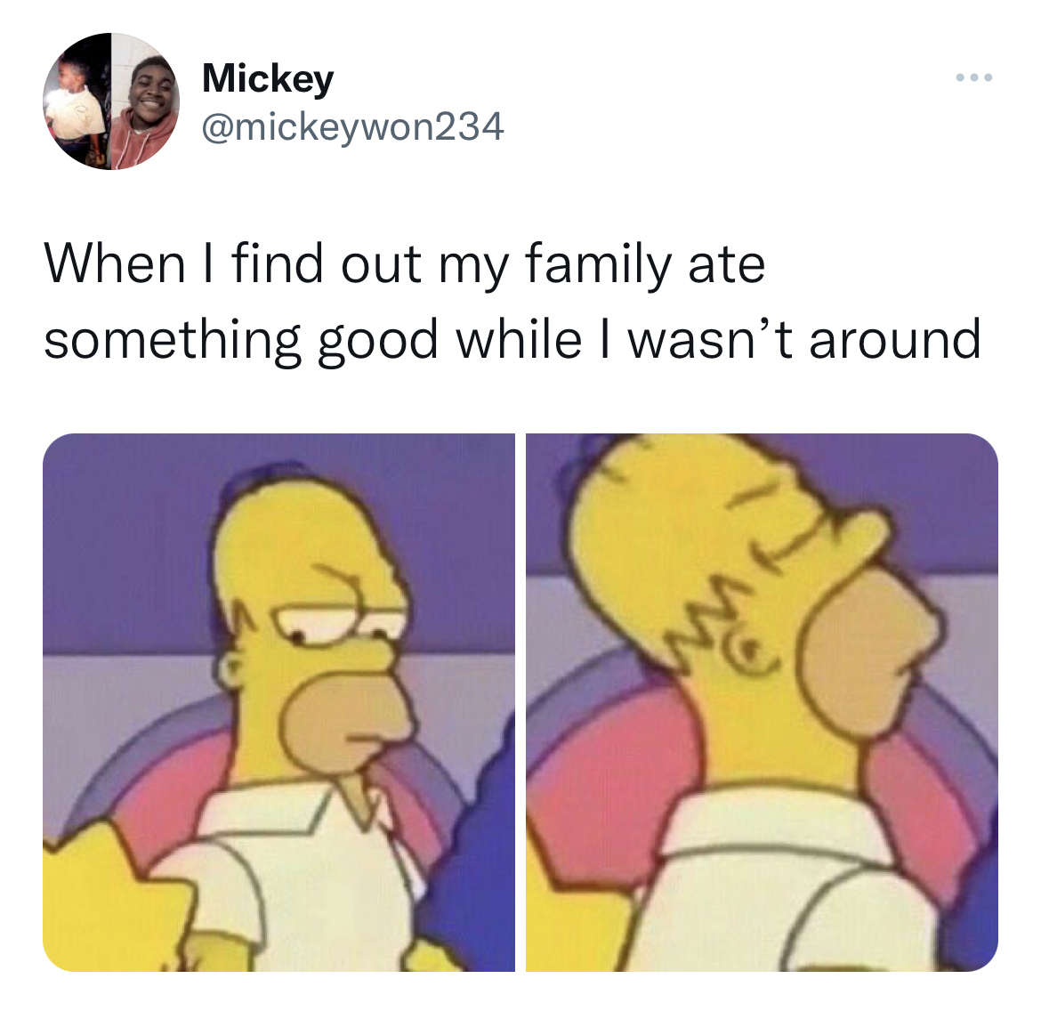 Savage and funny tweets - cartoon - Mickey ... When I find out my family ate something good while I wasn't around m