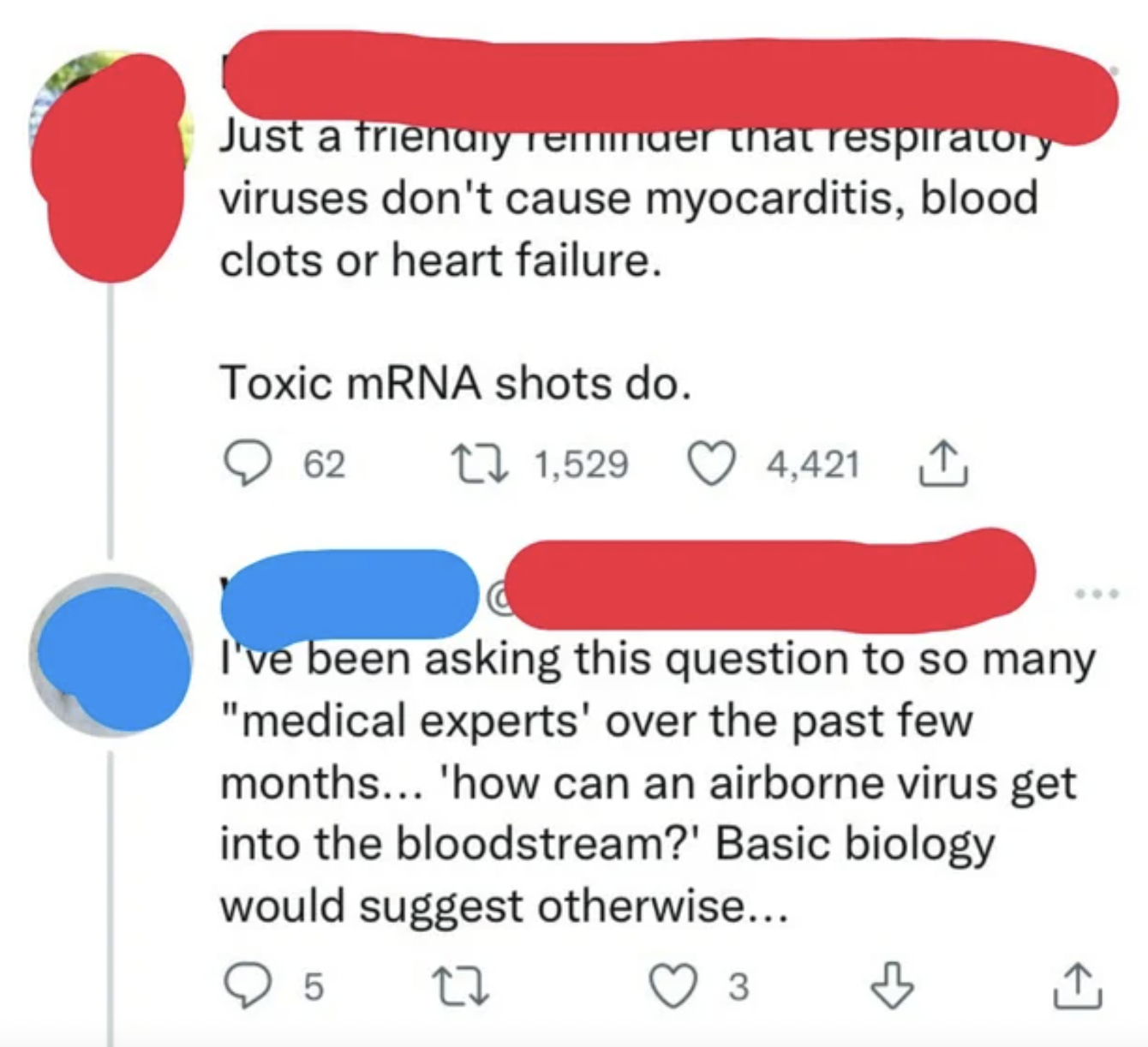 Confidently incorrect people - Just a friendly reminder that respiratory viruses don't cause myocarditis, blood clots or heart failure. Toxic mRNA shots do.