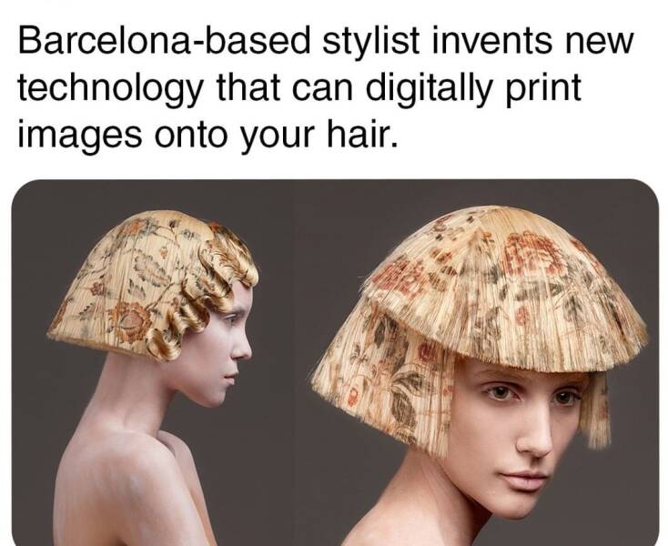 daily dose of randoms - alexis ferrer - Barcelonabase stylist invents new technology that can digitally print images onto your hair.
