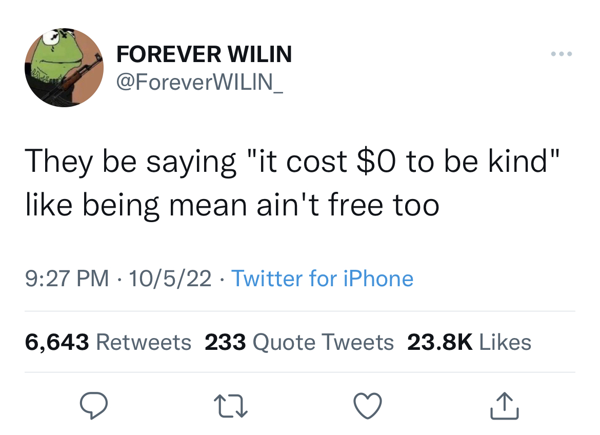 Tweets of the week - antonio brown white women - Forever Wilin They be saying "it cost $0 to be kind" being mean ain't free too 10522 Twitter for iPhone 6,643 233 Quote Tweets 27