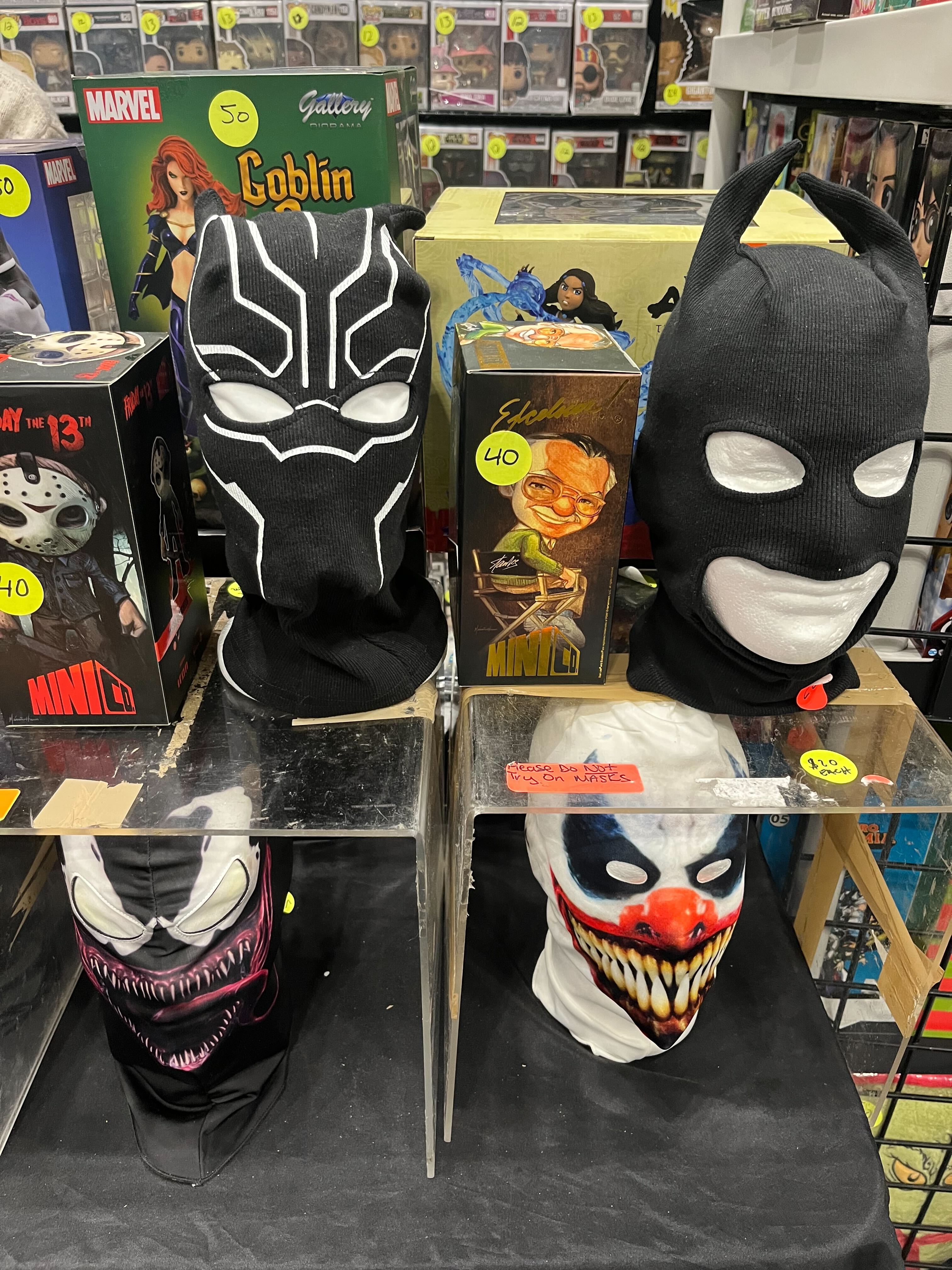 These fun and freaky masks. 
