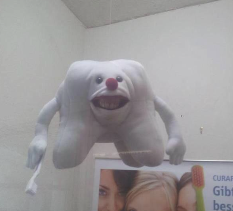 This dentist office mascot makes me never want to go back.