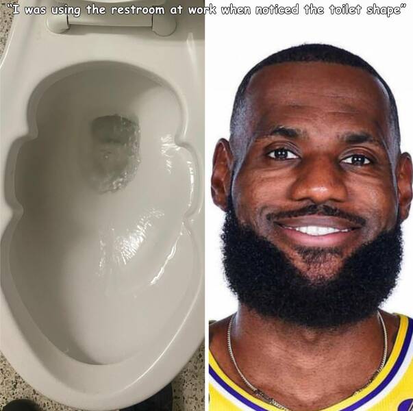daily dose of randoms - beard - "I was using the restroom at work when noticed the toilet shape" a