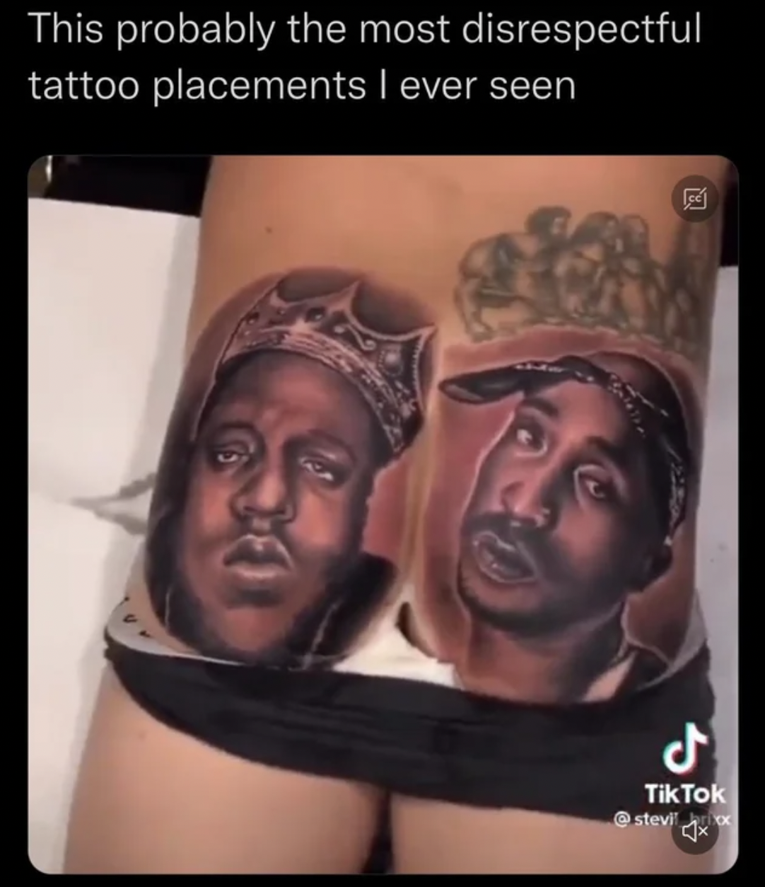 "This probably the most disrespectful tattoo placements I've ever seen"