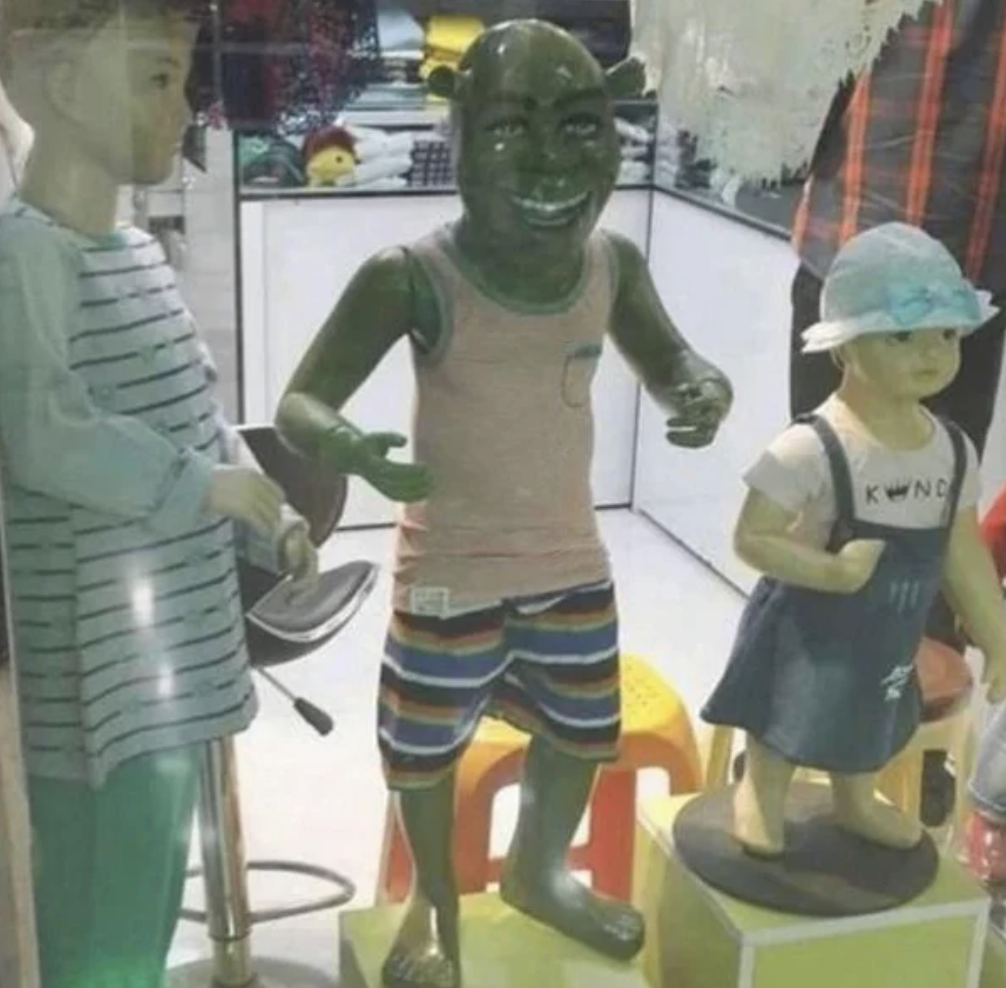 awful taste but perfect execution - mannequin meme - Kwno 111