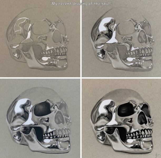 cool random pics for your daily dose - silver - "My recent drawing of the skull" 16BAAD