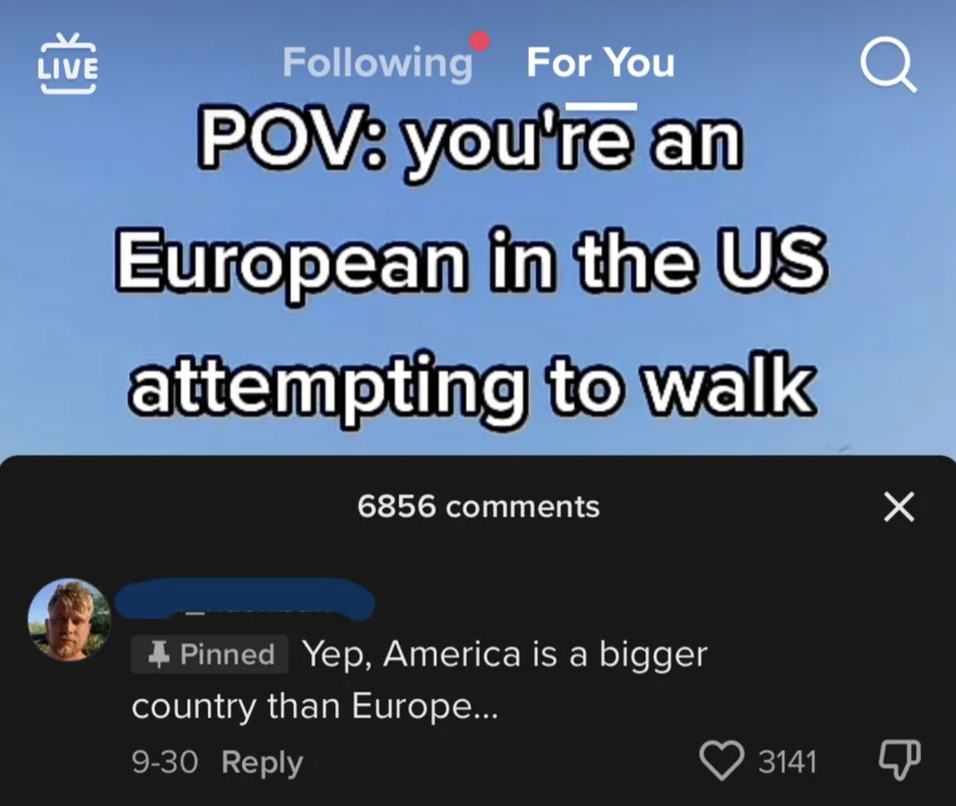 you're an European in the Us attempting to walk