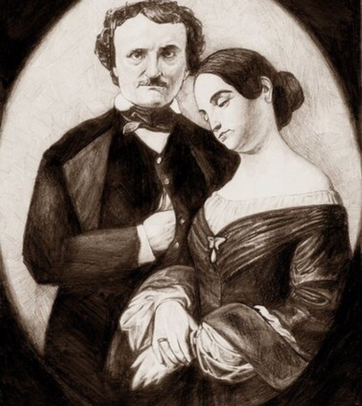 NSFW historical figure facts - edgar allan poe and his wife
