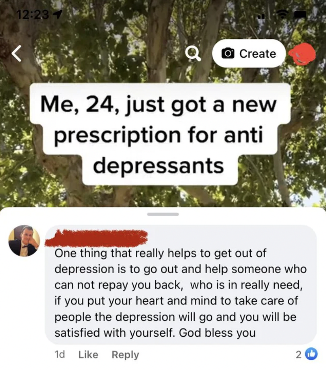just got a new prescription for anti depressants One thing that really helps to get out of depression is to go out and help someone who can not repay you back, who is in really need, if you put your heart and mind to take ca