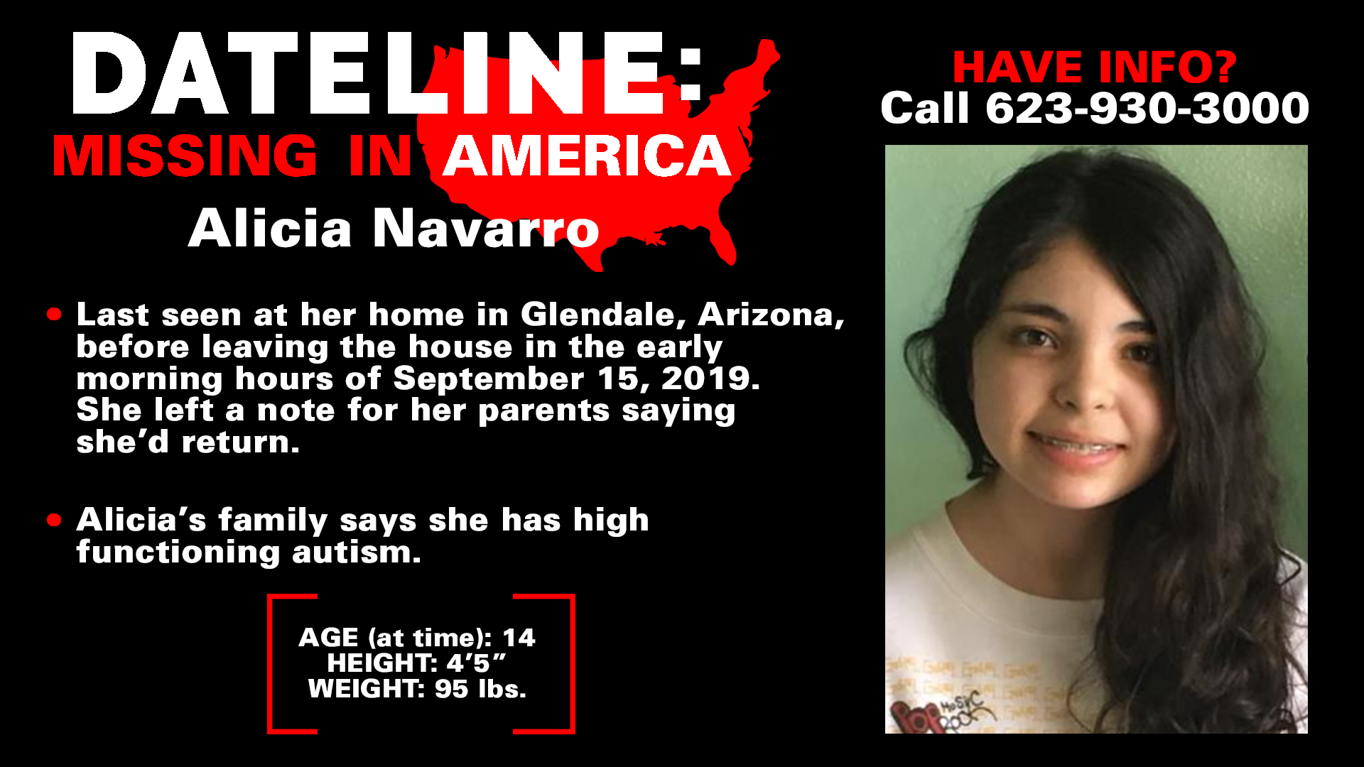 Disturbing unsolved mysteries - alicia navarro - Dateline Missing In America Alicia Navarro Last seen at her home in Glendale, Arizona, before leaving the house in the early morning hours of . She left a note for her parents saying she'd return. Alicia's 