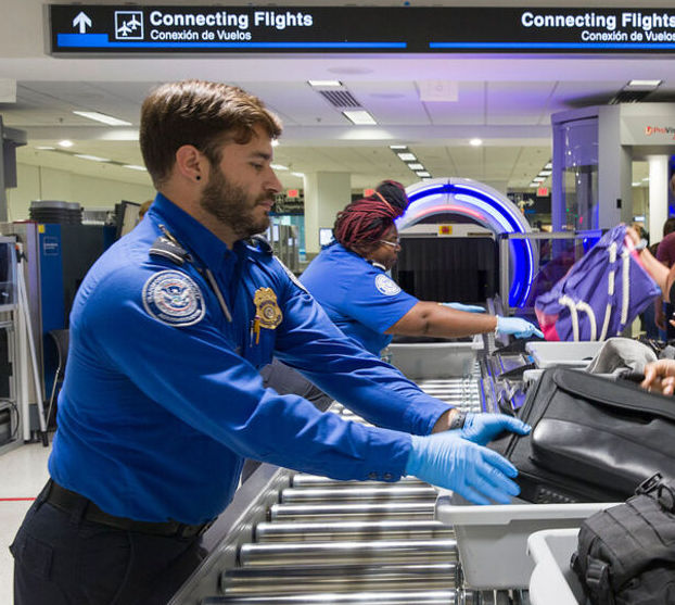 most disgusting workplace stories - airport security bag check - Connecting Flights Conexin de Vuelos Connecting Flights Conexin de Vuelom Dv
