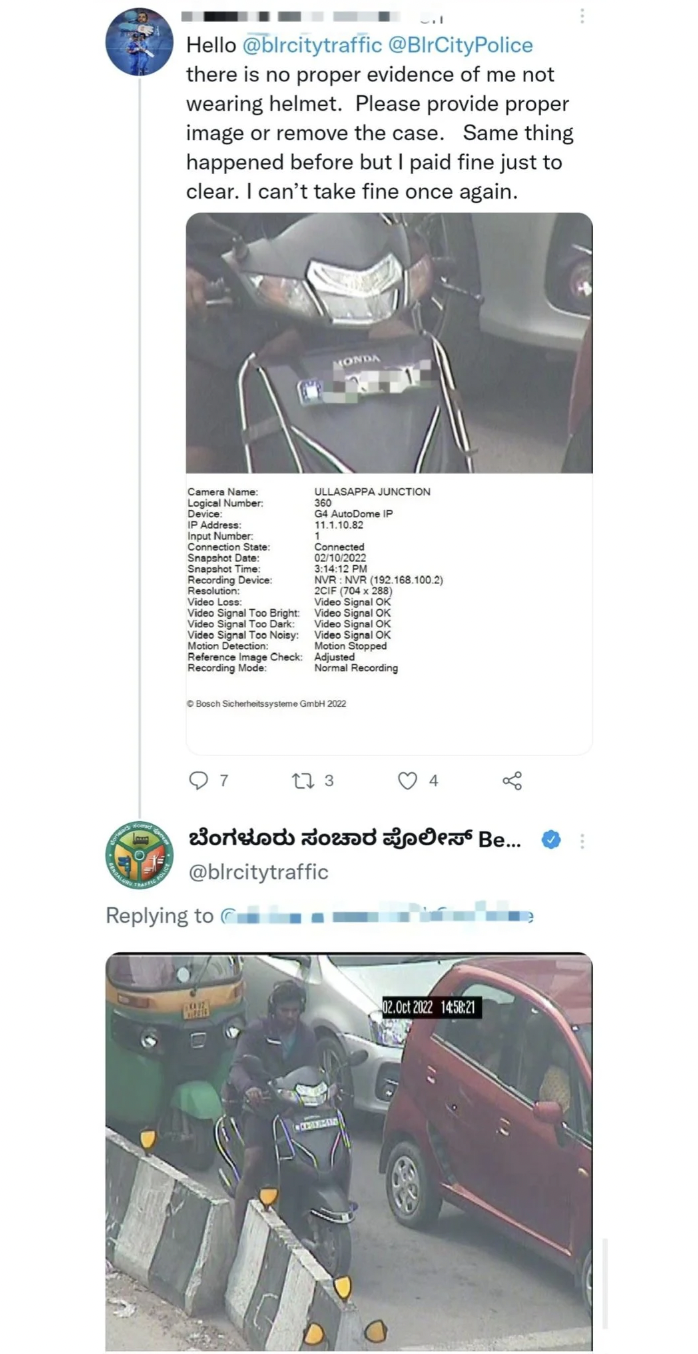 Funny Facepalms and Fails - car - Hello Police there is no proper evidence of me not wearing helmet. Please provide proper image or remove the case. Same thing happened before but I paid fine just to clear. I can't take fine once again.
