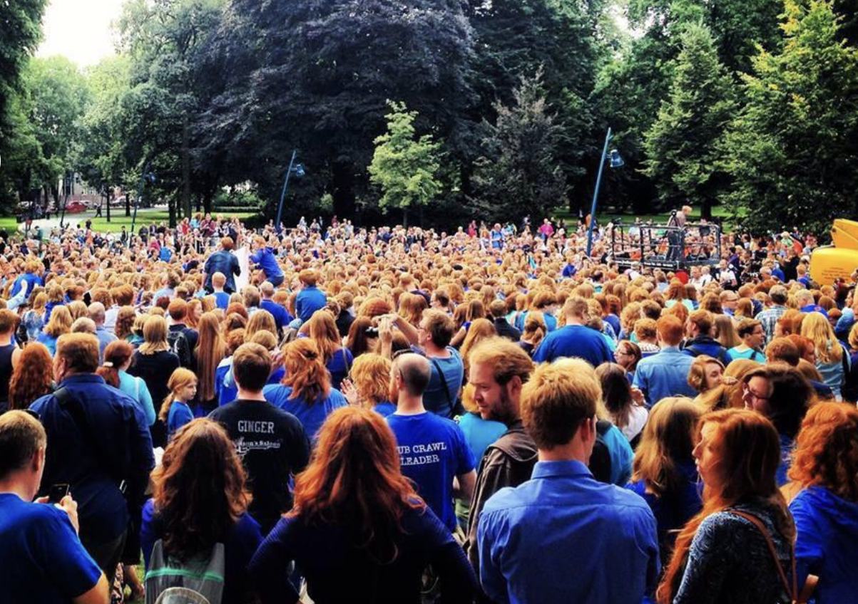 The Netherlands hosts Redhead Days every September. It's the largest gathering of redheads in the world.