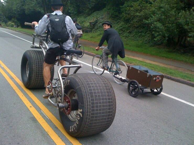 daily dose of pics - bicycle with truck tires - Akce