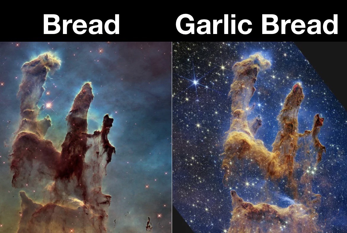 monday morning randomness - pillars of creation - Bread Garlic Bread