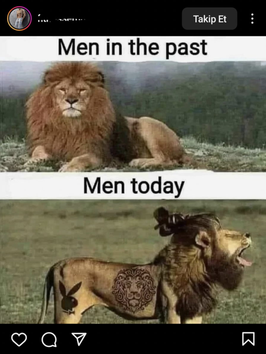 lions - Takip Et Men in the past Men today