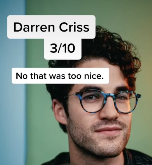 Ranking Celebrity Diners - cool - Darren Criss 310 No that was too nice.