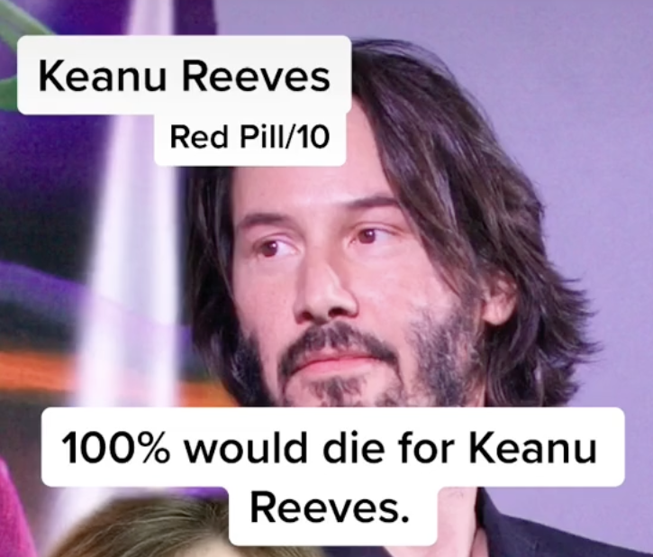 Ranking Celebrity Diners - keanu reeves - Keanu Reeves Red Pill10 100% would die for Keanu Reeves.
