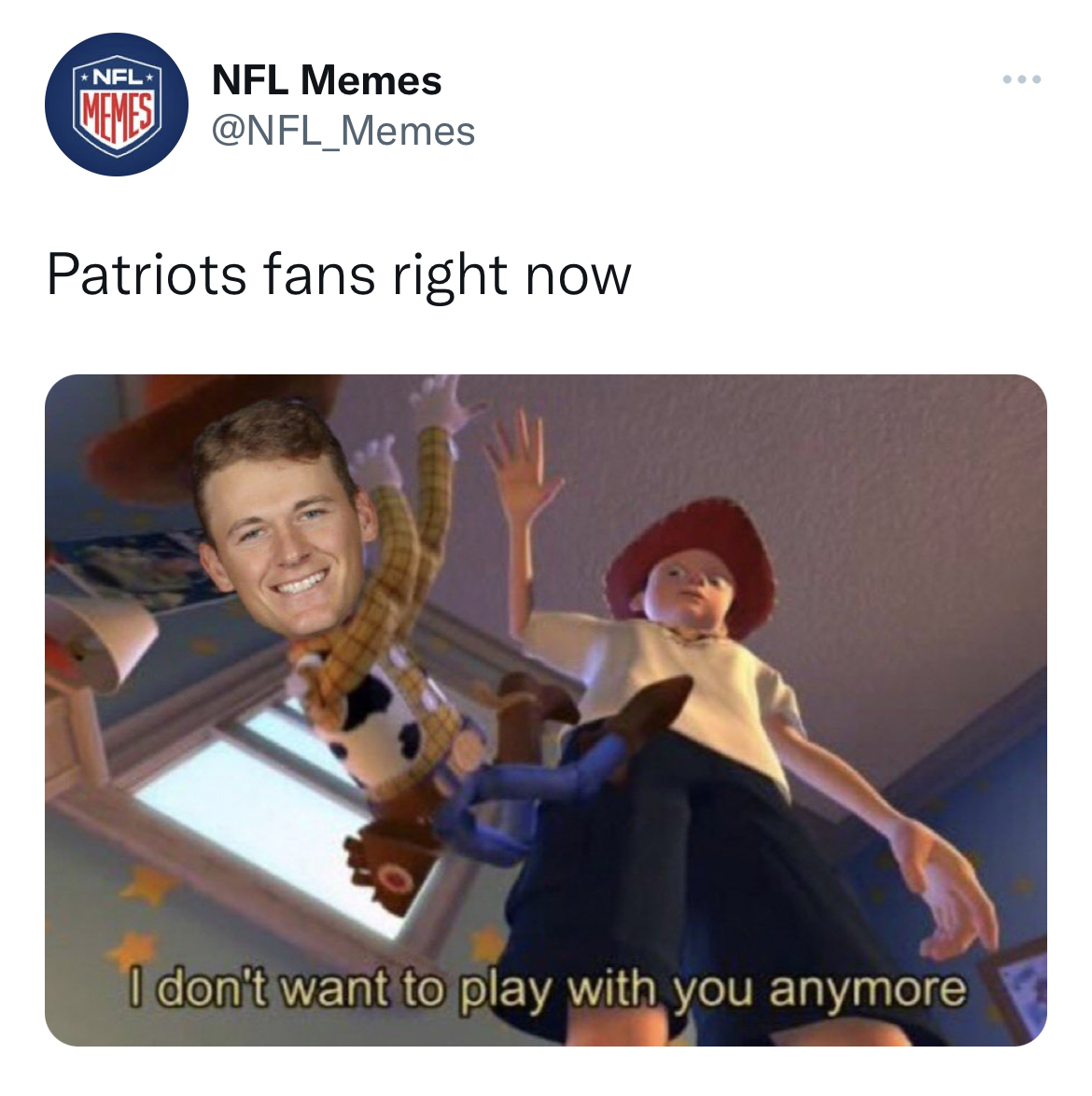 Tweets dunking on celebs - human behavior - Nfl Nfl Memes Memes Patriots fans right now I don't want to play with you anymore www