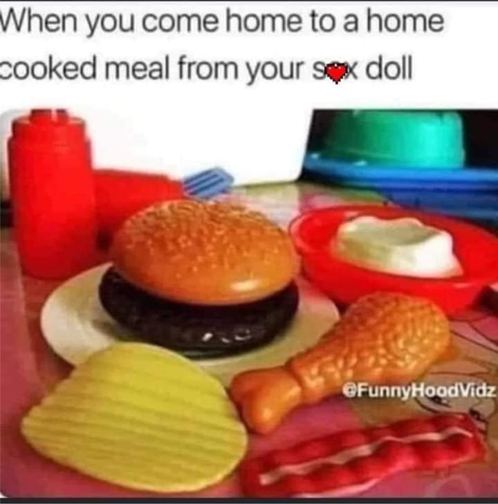 hamburger - When you come home to a home cooked meal from your sex doll Vidz