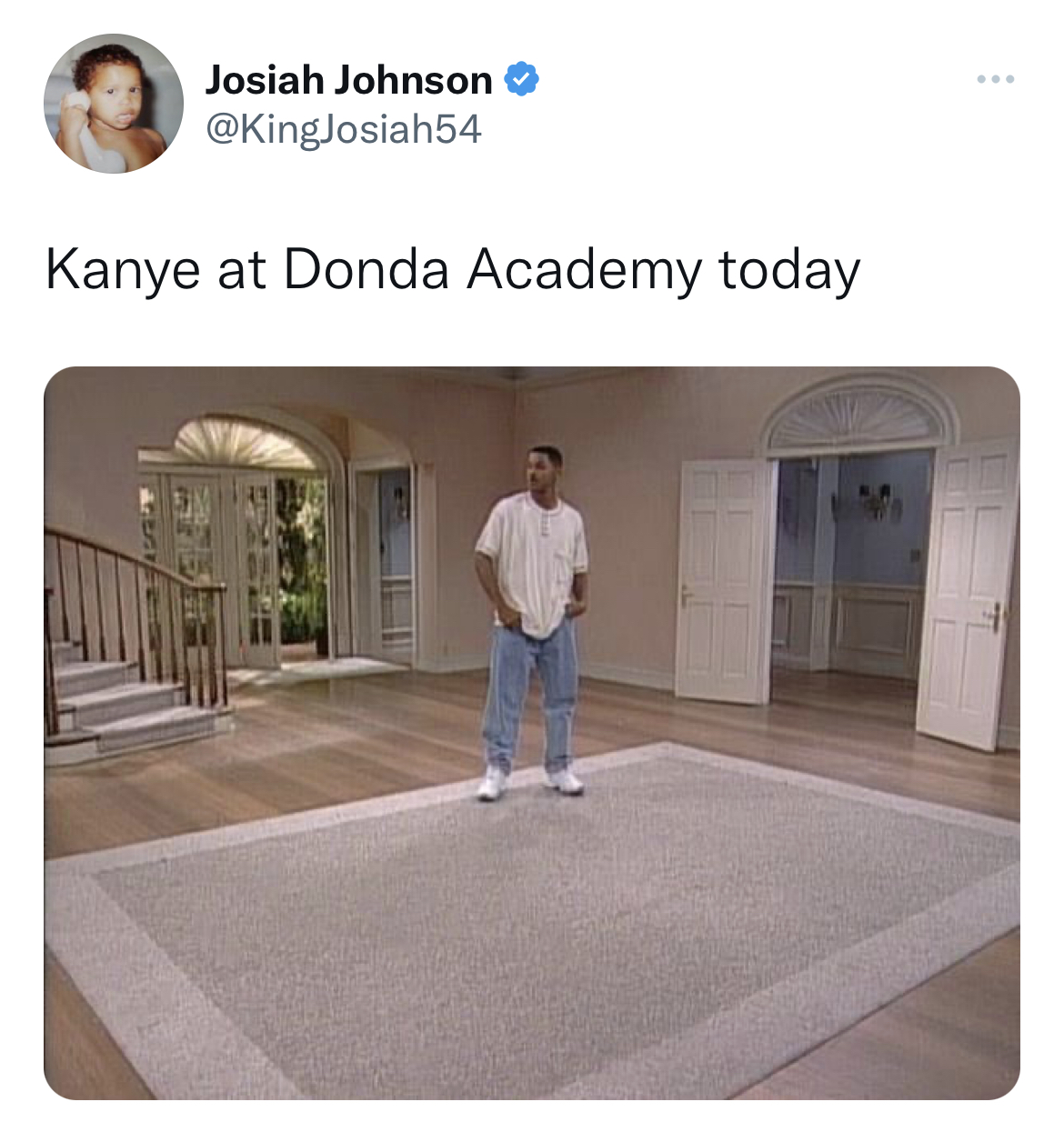 Tweets Roasting Celebs - floor - Josiah Johnson Kanye at Donda Academy today