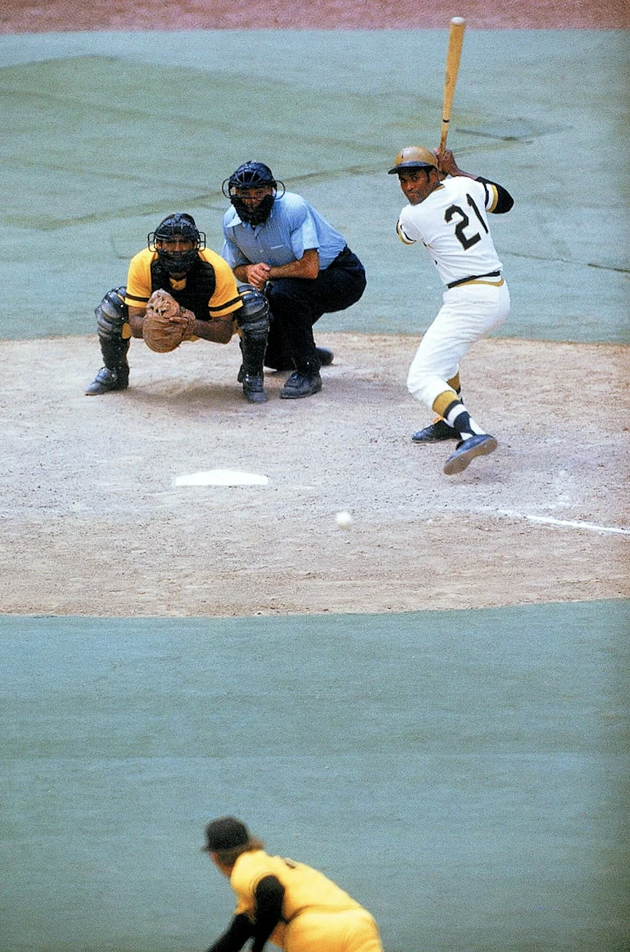 Roberto Clemente, 1972. This would be Clemente's last season before his untimely death. Photo by: Neil Leifer.