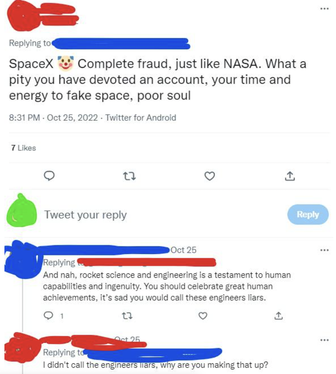 Funny facepalms - Complete fraud, just Nasa. What a pity you have devoted an account, your time and energy to fake space, poor