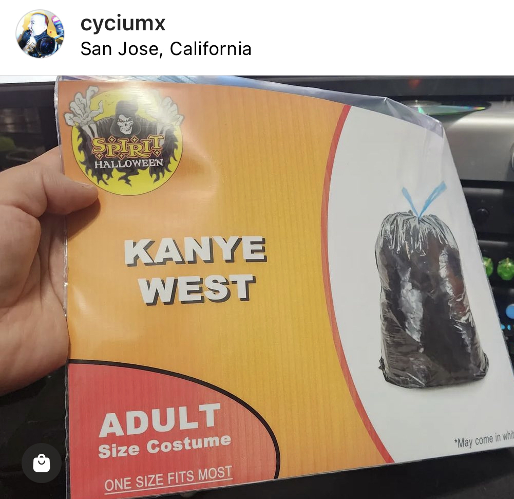 Costume Memes - spirit halloween - cyciumx San Jose, California Spirit Halloween Kanye West Adult Size Costume One Size Fits Most "May come in what