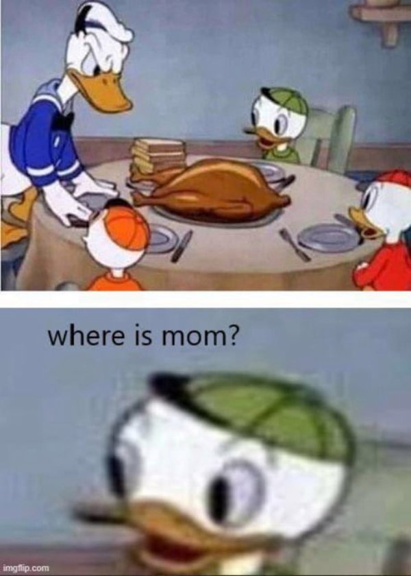 posts that made us hold up - donald duck meme dad where is mom - where is mom? imgflip.com