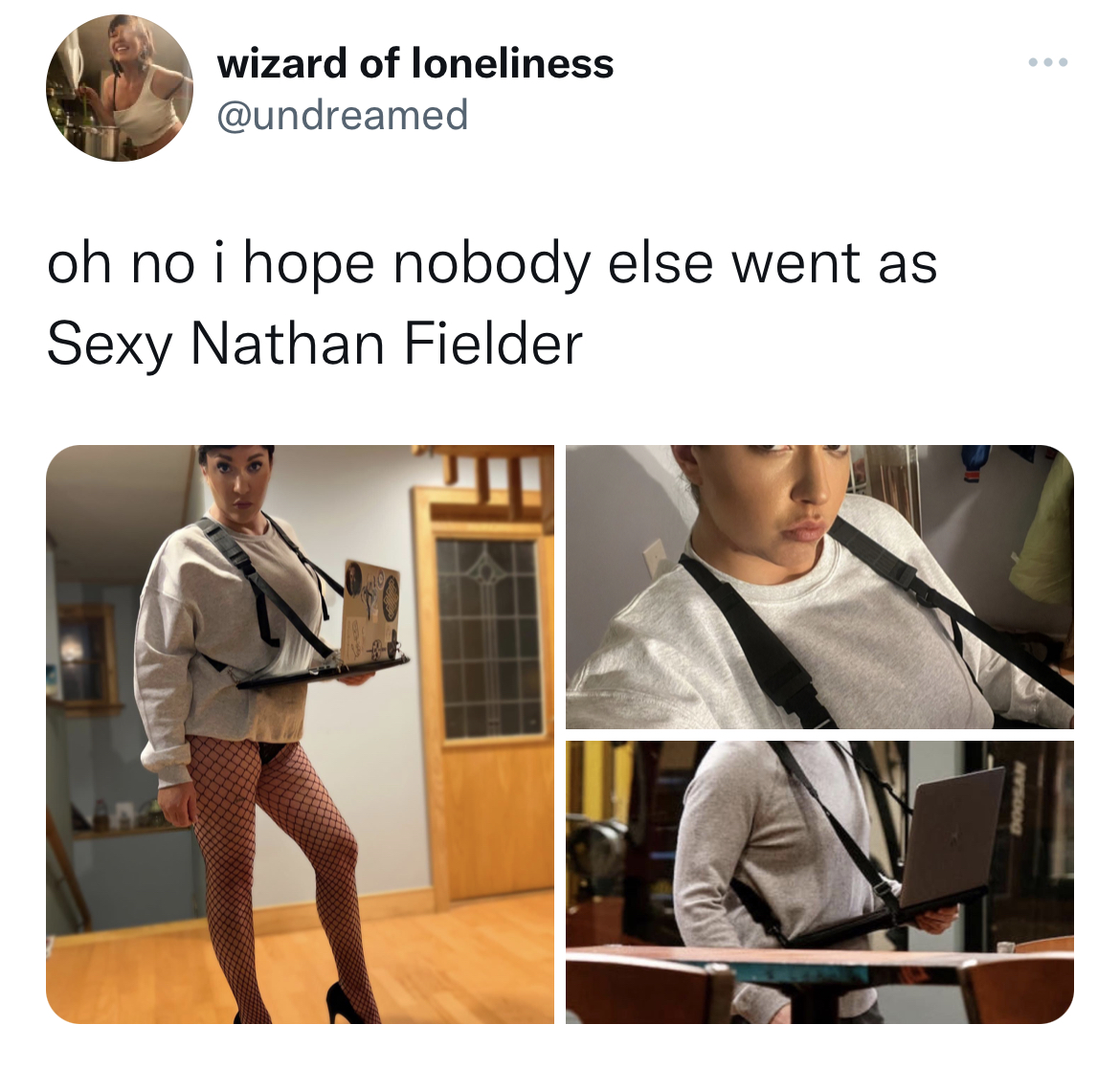 Tweets roasting celebs - shoulder - wizard of loneliness oh no i hope nobody else went as Sexy Nathan Fielder ...