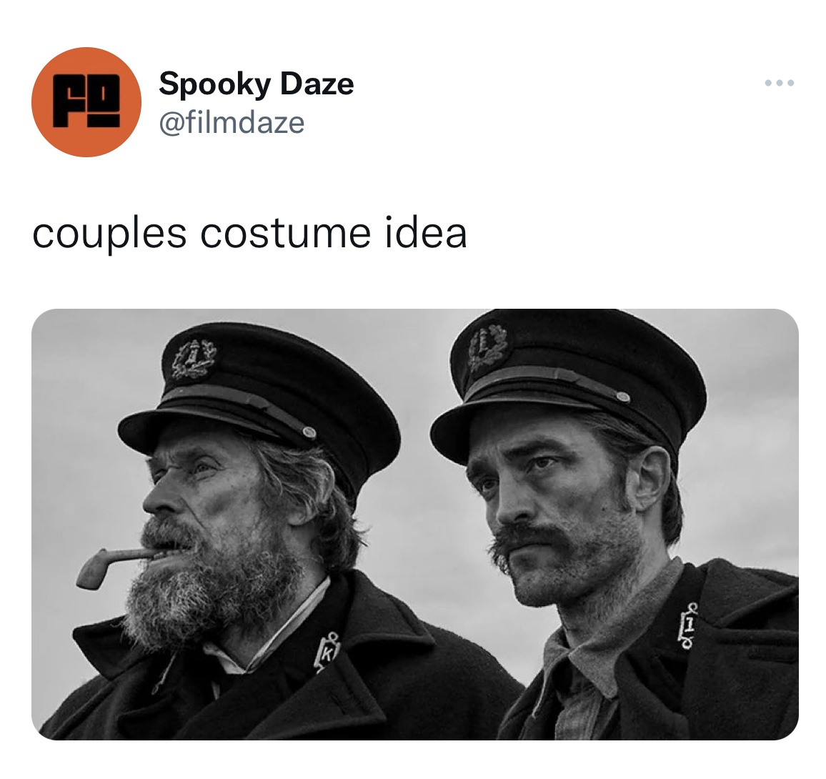 Tweets roasting celebs - lighthouse movie - Pd Spooky Daze couples costume idea Le