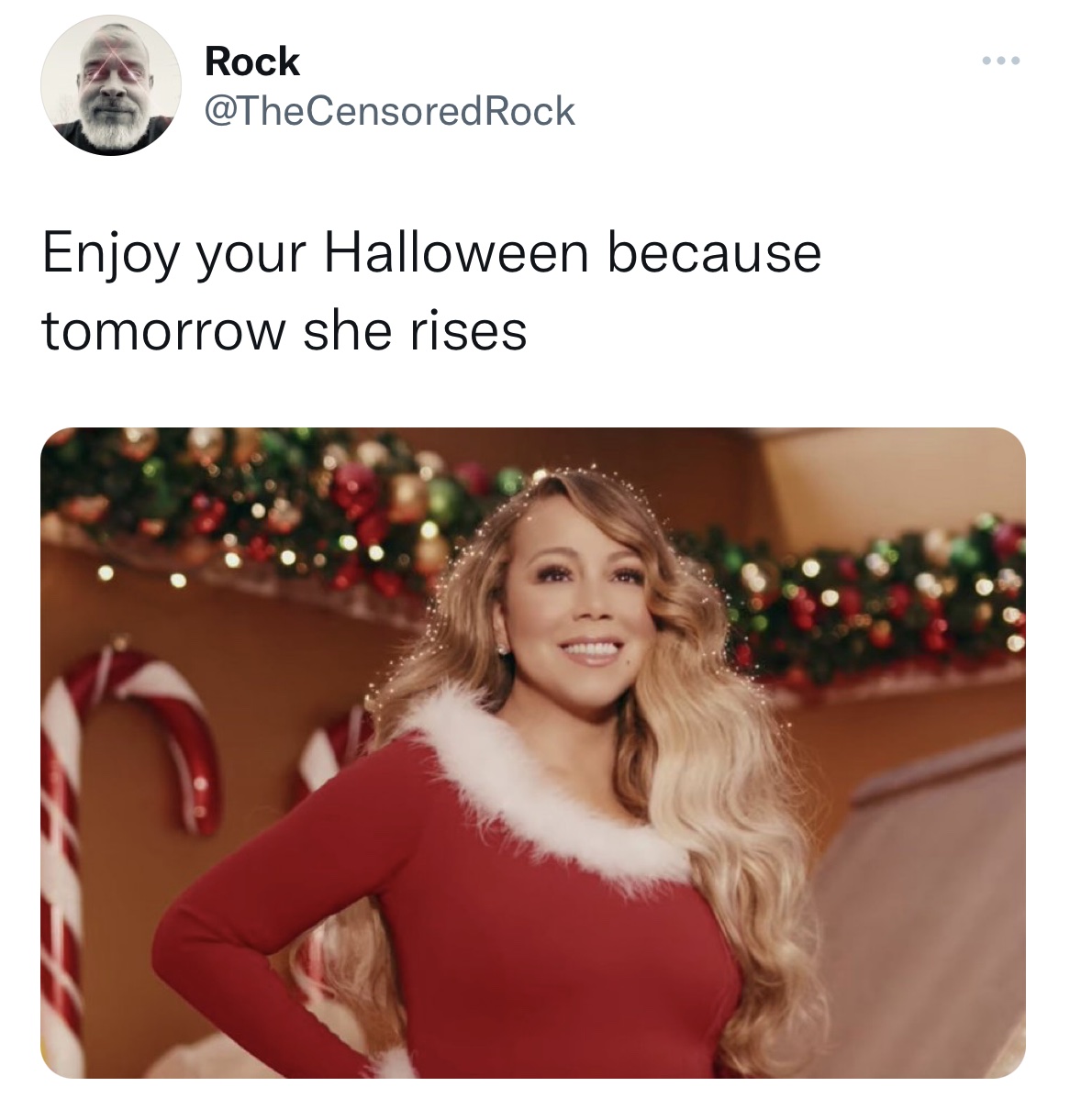 Tweets roasting celebs - mariah carey all i want for christmas - Rock Rock Enjoy your Halloween because tomorrow she rises